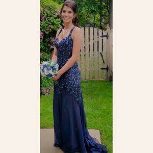 Beautiful jeweled prom dress